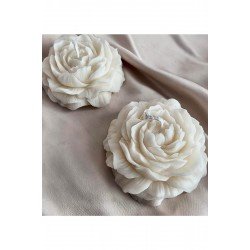 2'li Şakayık Model Dekoratif Fitilli Mum