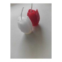 Bernamiofficial 2 Adet Lale Buket Mum Kırmızı,beyaz Kokulu El Yapımı Kaliteli