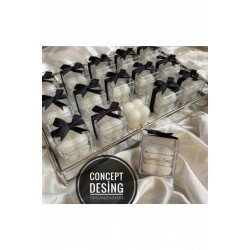 Concept Desing Tasarım Nişan Kına Nikah Düğün Sünnet Hediyelik Dağıtmalık Bubble Mum 25 Adet