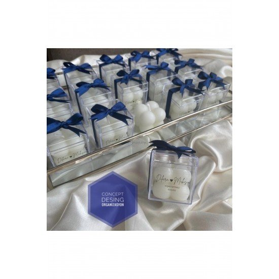 Concept Desing Tasarım Nişan Kına Nikah Düğün Sünnet Hediyelik Dağıtmalık Bubble Mum 25 Adet
