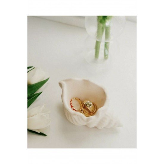 Deniz Kabugu Obje Ham Beyaz 2 Adet